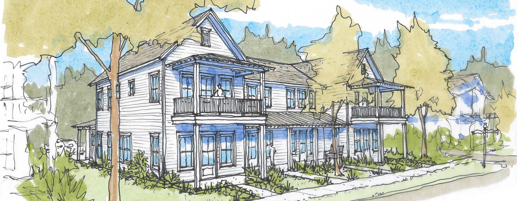 exterior rendering of Saddlewood at Pepper Hall